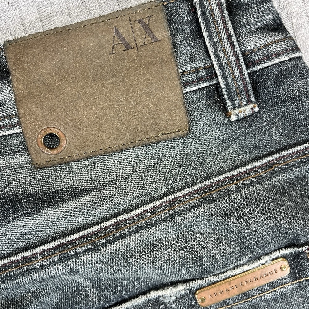 Armani exchange relaxed Men 30/32X32‎ whiskered distressed black jeans (Giorgio)